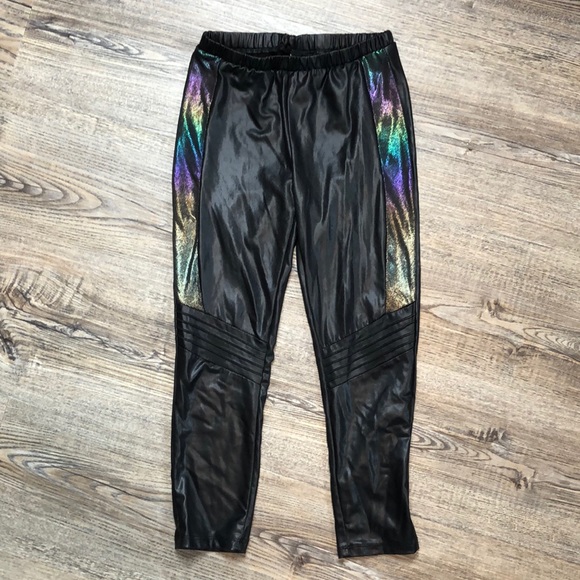 Descendants 3 Faux Pleather Rainbow Textured Pants - Picture 2 of 8